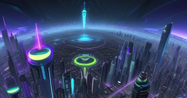 科技感十足的未來城市風景