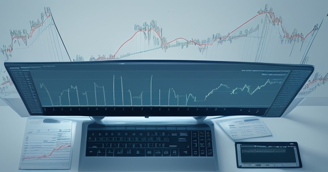 一幅視覺化的MACD、RSI和KD指標展現