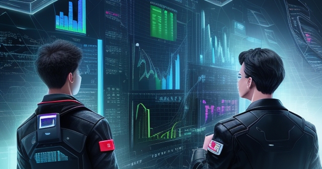 一個未來科技城市景觀
