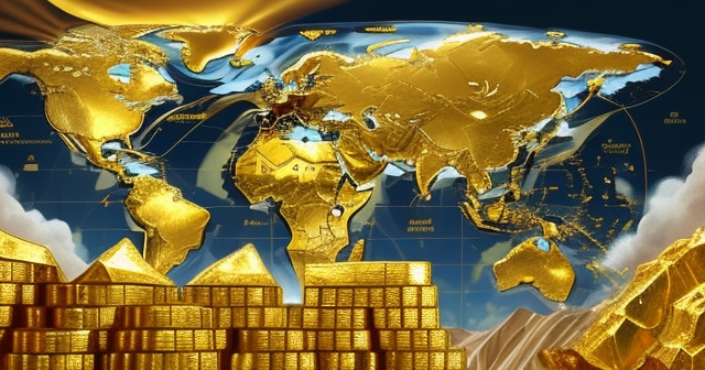 陽光下的金礦場景