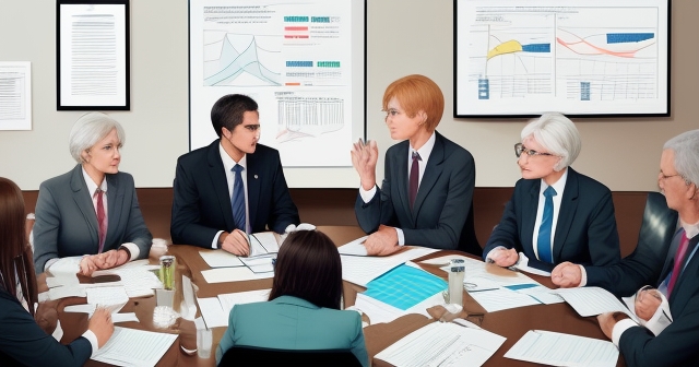 企業在會議中討論就業策略