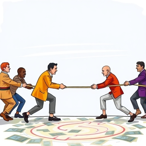 進行比特幣交易的插圖