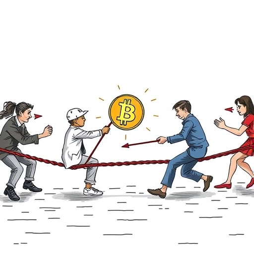 拔河比賽代表市場力量的插圖