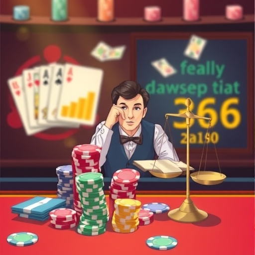 一位人士在思考風險，周圍有著一堆金錢。