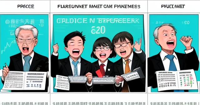 興奮的投資人在市場波動中進行交易