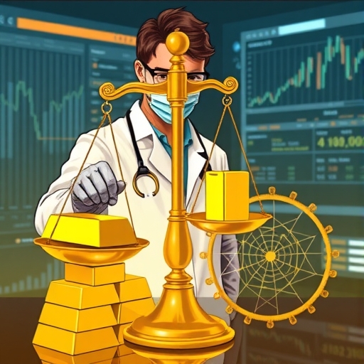抽象的煉金術符號與金融圖表的結合表示