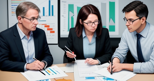 一位小企業主正在分析貸款成本