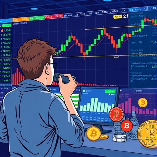 一個忙碌的加密貨幣交易平台