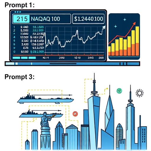 一個股市儀表板顯示 NASDAQ 100 數據