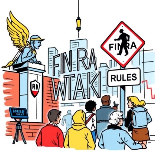 一個路標展示 FINRA 規則的插圖