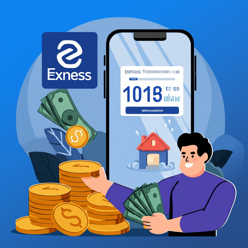 交易者從 Exness 平台成功提領資金，象徵獲利變現的安全過程