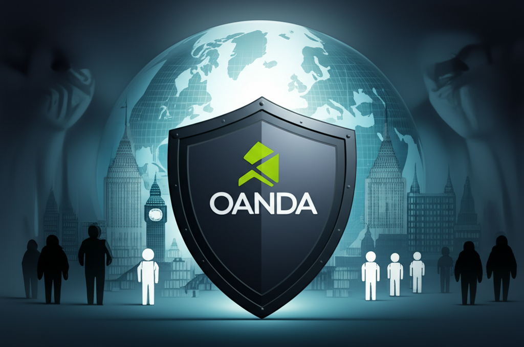 OANDA受全球多國金融機構監管的保護示意圖