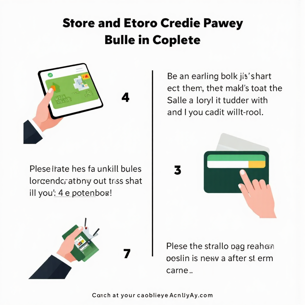eToro 信用卡入金步驟的風格化資訊圖，包含清晰視覺元素與現代扁平設計