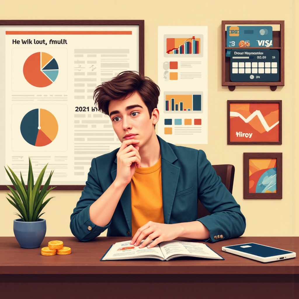 投資者比較信用卡、銀行轉帳與數位錢包等支付選項的概念藝術，背景為財務圖表與溫暖色調