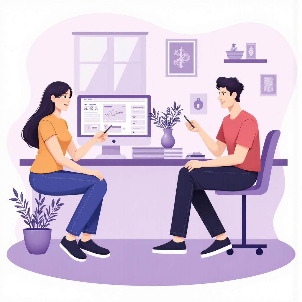 用戶從線上交易平台順利提領資金的寧靜金融插圖，展現安全數位交易的平和氛圍